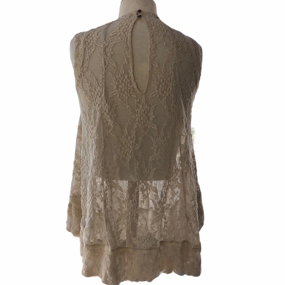 Free People Lace Romantic Boho Victorian Angel Core Sleeveless Top Woman’s XS - Picture 2 of 6